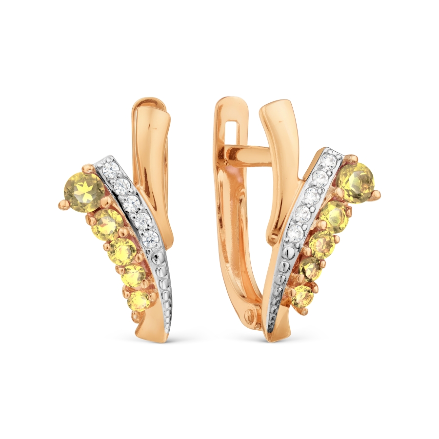 Серьги с цитринами и фианитами Линии Любви, Серьги Т143029585
Серьги с цитринами и фианитами Линии Любви, Серьги Т143029585