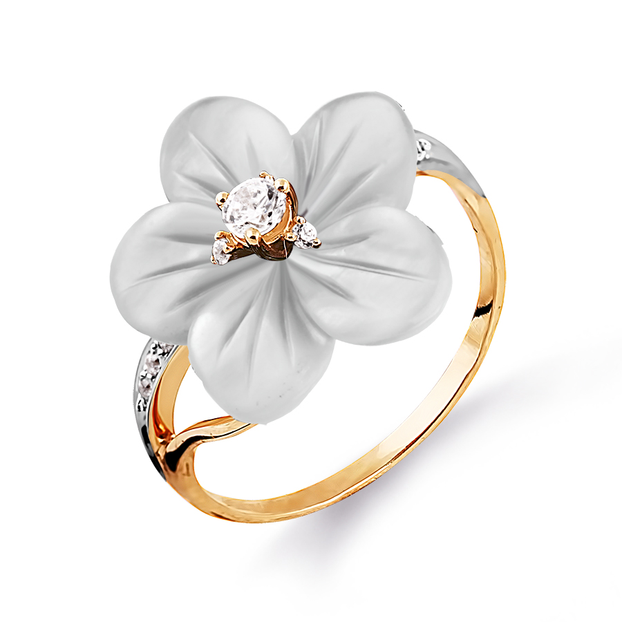 Кольцо с перламутром и фианитами Линии Любви, Кольцо Т143014401-01
Кольцо с перламутром и фианитами Линии Любви, Кольцо Т143014401-01