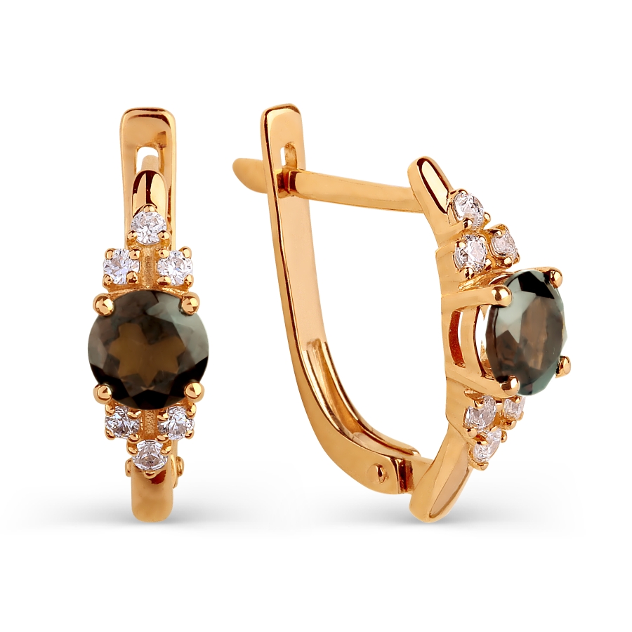 Серьги с раухтопазами и фианитами Линии Любви, Серьги Т103025687
Серьги с раухтопазами и фианитами Линии Любви, Серьги Т103025687