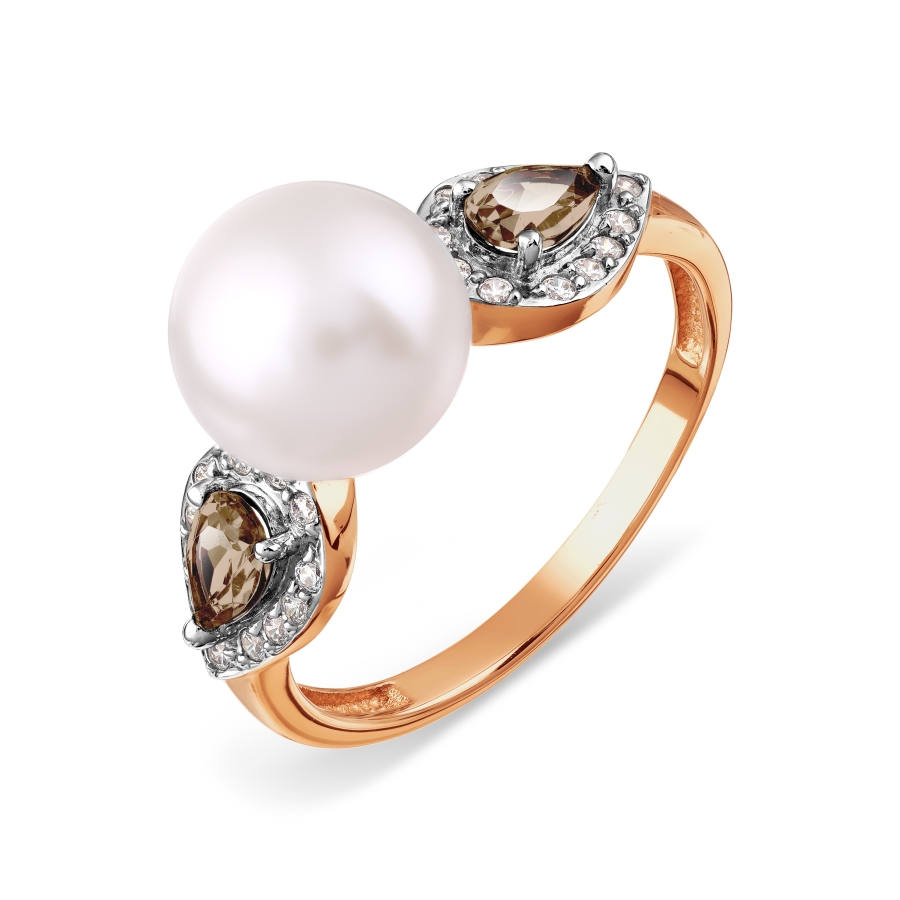 Кольцо с жемчугом, раухтопазами и фианитами Линии Любви, Кольцо Т148017982
Кольцо с жемчугом, раухтопазами и фианитами Линии Любви, Кольцо Т148017982