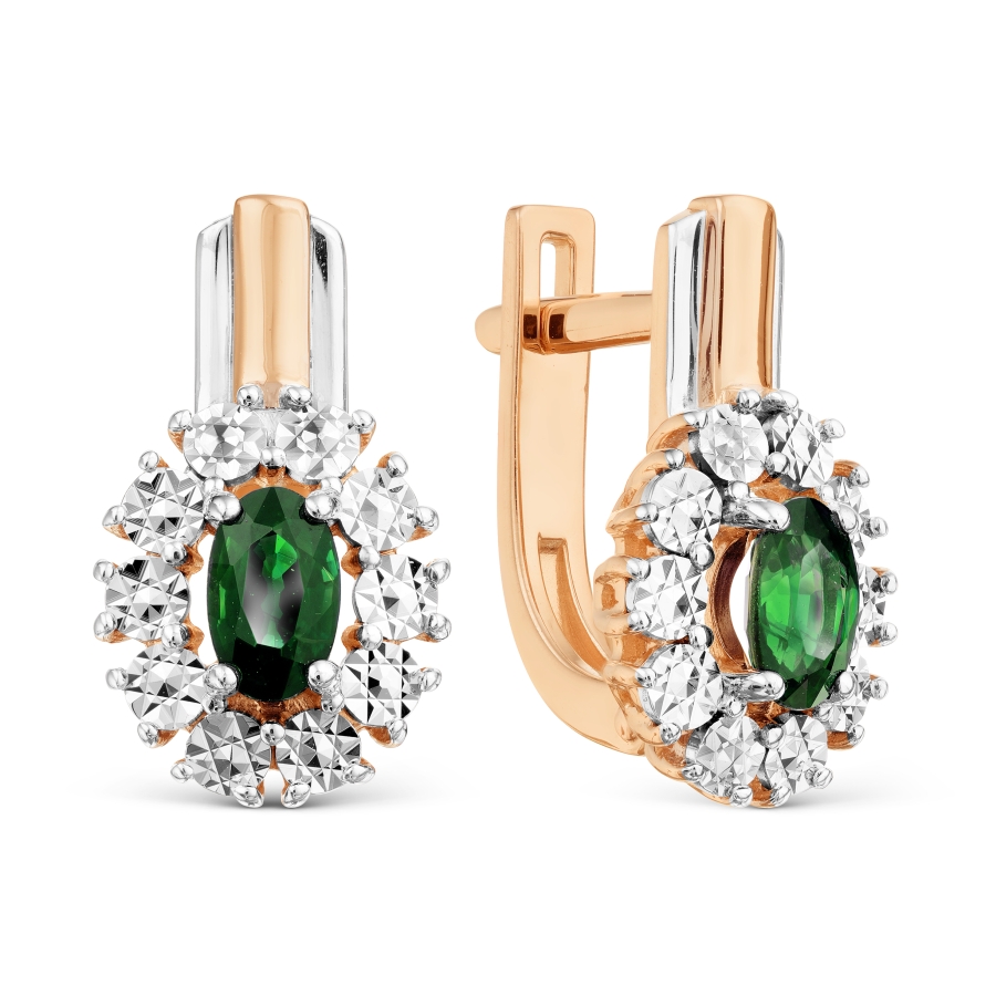 Серьги с изумрудами Линии Любви, Серьги Т145628973 
Серьги с изумрудами Линии Любви, Серьги Т145628973