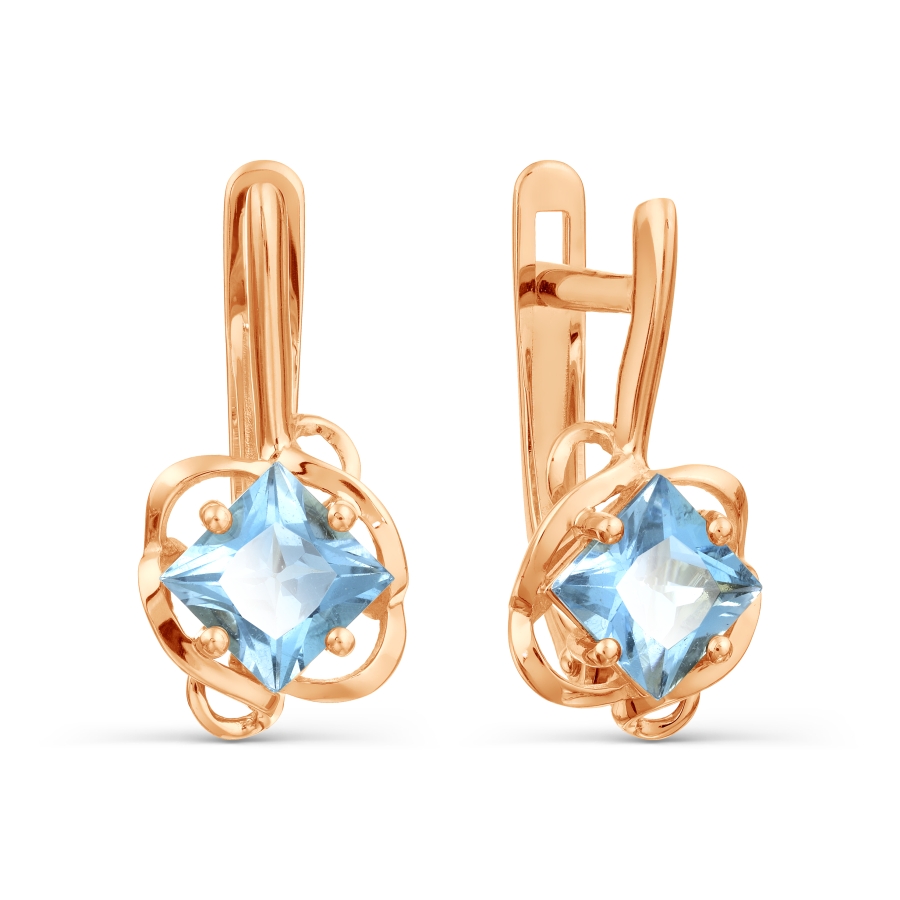 Серьги с топазами Линии Любви, Серьги Т101028505 
Серьги с топазами Линии Любви, Серьги Т101028505