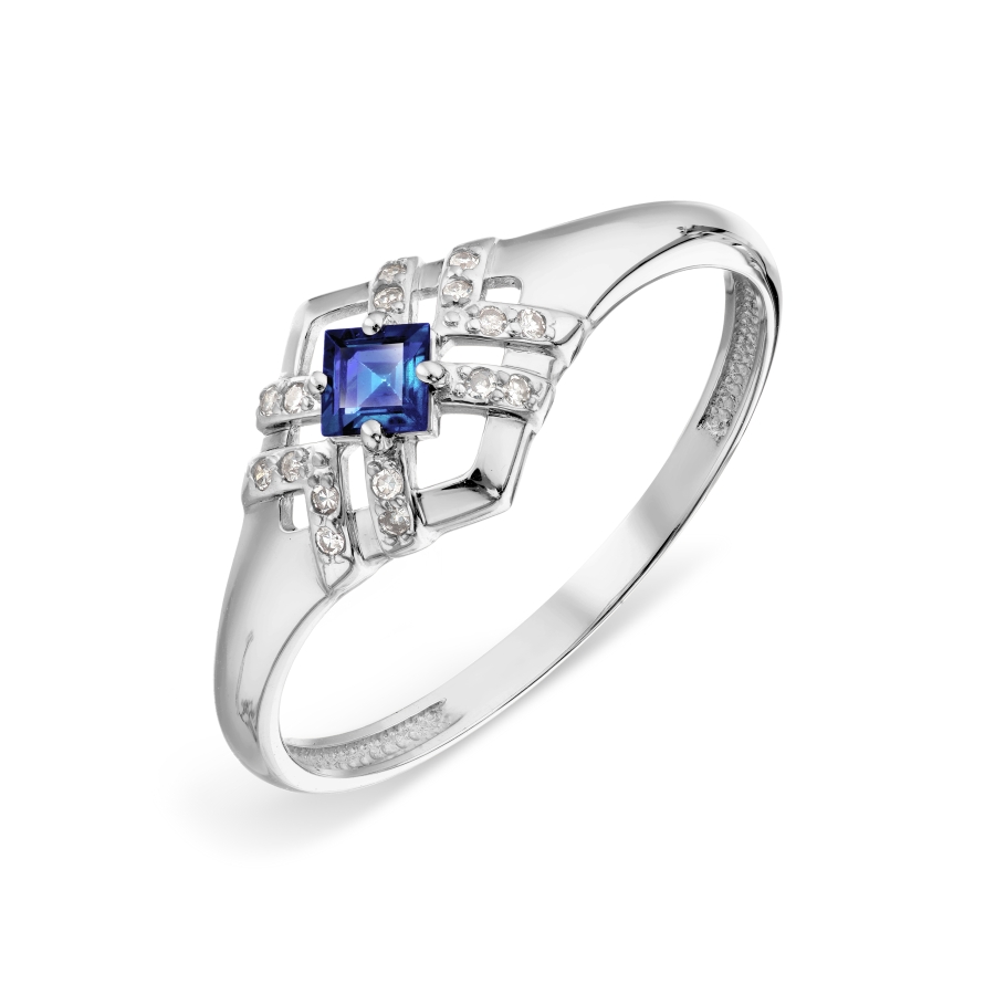 Кольцо с сапфиром и бриллиантами Линии Любви, Кольцо Т306018855 
Кольцо с сапфиром и бриллиантами Линии Любви, Кольцо Т306018855