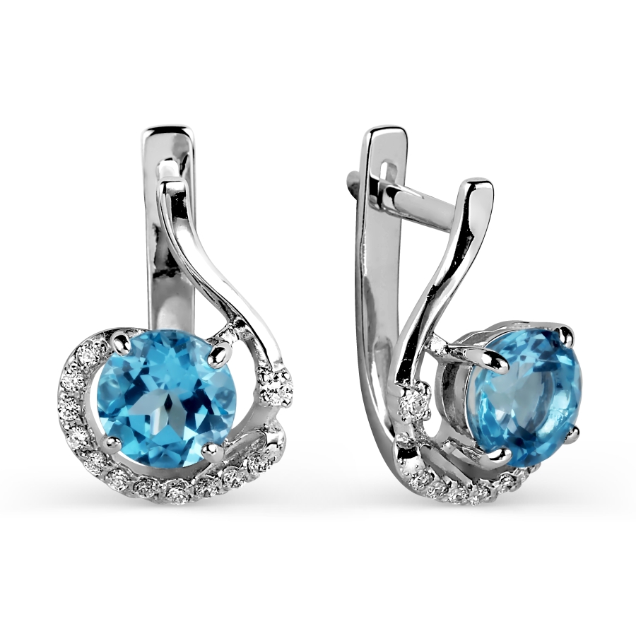 Серьги с топазами и фианитами Линии Любви, Серьги Т303025929
Серьги с топазами и фианитами Линии Любви, Серьги Т303025929