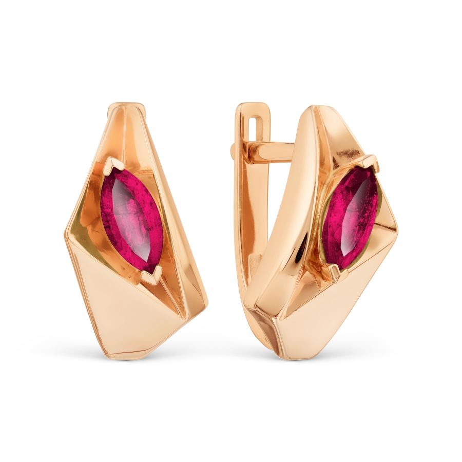 Серьги с рубинами Линии Любви, Серьги Т111028683 
Серьги с рубинами Линии Любви, Серьги Т111028683