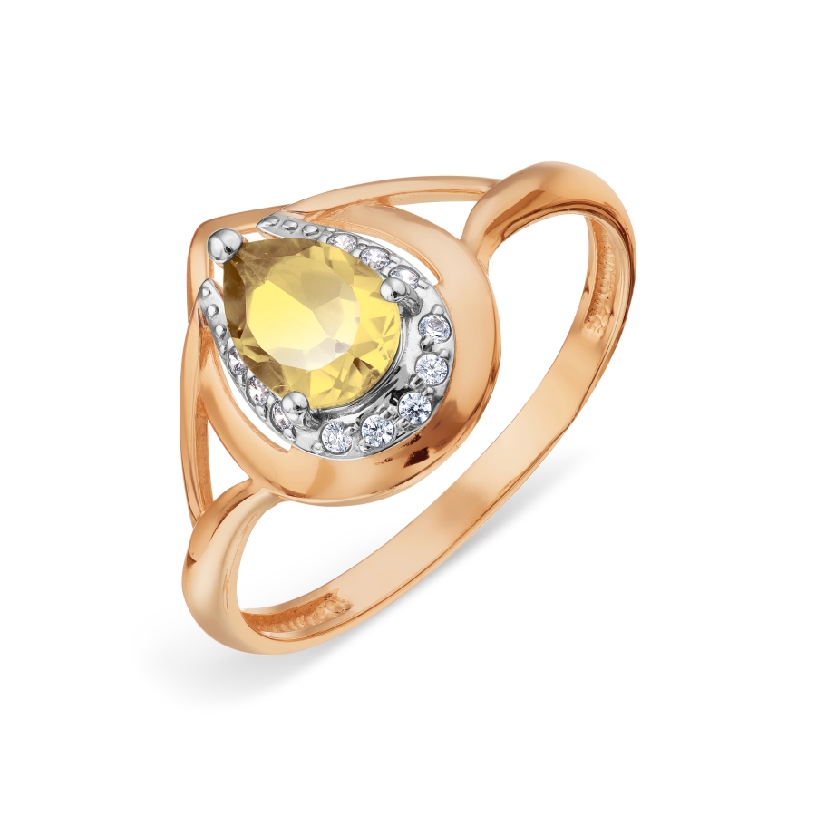 Кольцо с цитрином и фианитами Линии Любви, Кольцо Т147018538
Кольцо с цитрином и фианитами Линии Любви, Кольцо Т147018538