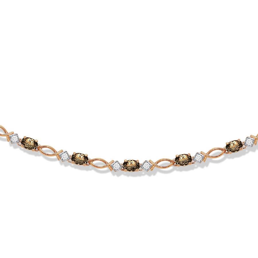 Колье с раухтопазами и фианитами Линии Любви
Колье с раухтопазами и фианитами Линии Любви