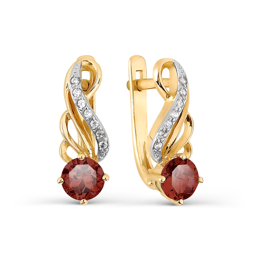 Серьги с гранатами и фианитами Линии Любви, Серьги Т947027114-01
Серьги с гранатами и фианитами Линии Любви, Серьги Т947027114-01