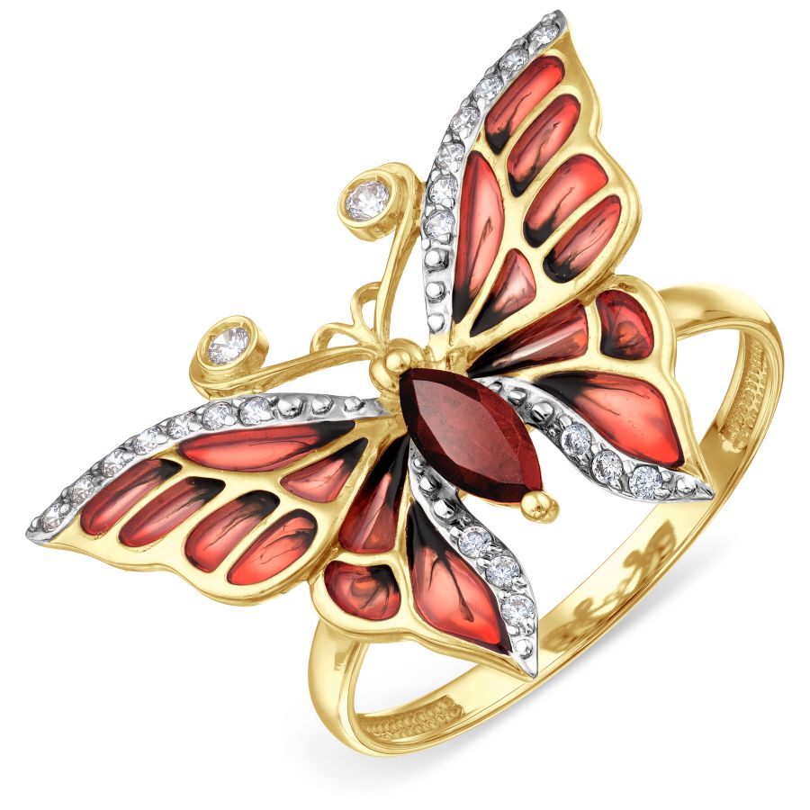 Кольцо с гранатом, эмалью и фианитами Линии Любви, Кольцо Т987018487-01
Кольцо с гранатом, эмалью и фианитами Линии Любви, Кольцо Т987018487-01