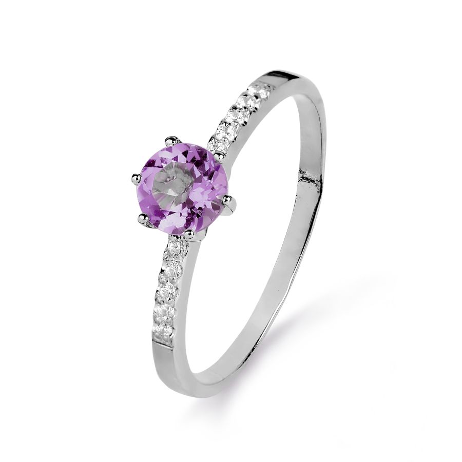 Кольцо с аметистом и фианитами Линии Любви
Кольцо с аметистом и фианитами Линии Любви