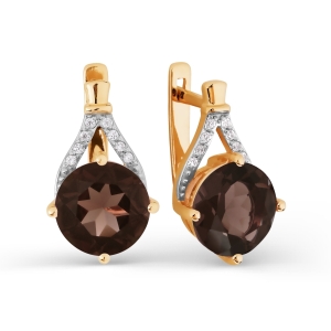 Серьги с раухтопазами и фианитами Линии Любви
Серьги с раухтопазами и фианитами Линии Любви