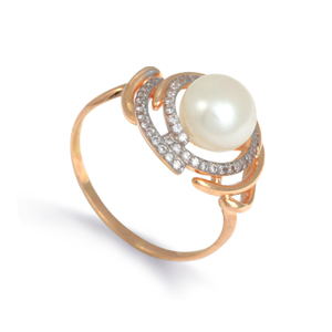Кольцо с жемчугом и фианитами Линии Любви, Кольцо Т148011877 
Кольцо с жемчугом и фианитами Линии Любви, Кольцо Т148011877