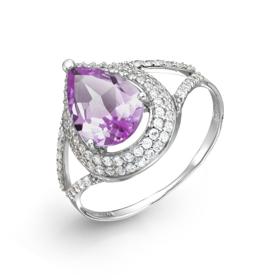 Кольцо с аметистом и фианитами Линии Любви, Кольцо Т307017562
Кольцо с аметистом и фианитами Линии Любви, Кольцо Т307017562