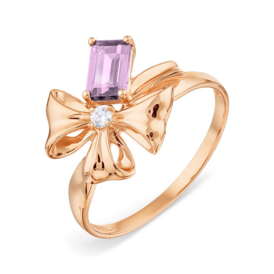 Кольцо с аметистом и фианитом Линии Любви
Кольцо с аметистом и фианитом Линии Любви