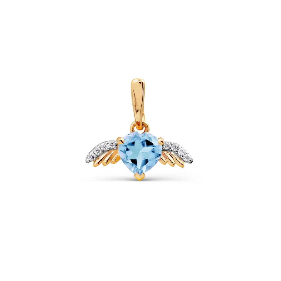 Подвеска с топазом и фианитами Линии Любви, Подвески и кулоны Т147034534-02 
Подвеска с топазом и фианитами Линии Любви, Подвески и кулоны Т147034534-02