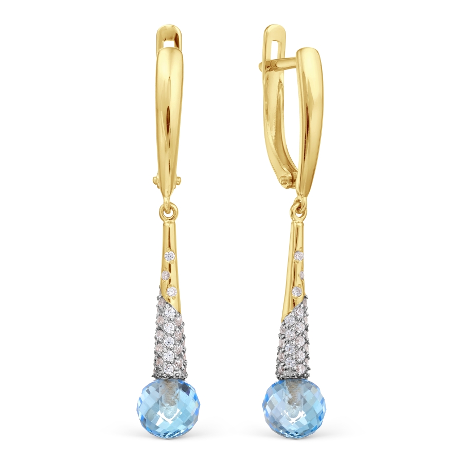 Серьги с топазами и фианитами Линии Любви, Серьги Т943028822
Серьги с топазами и фианитами Линии Любви, Серьги Т943028822