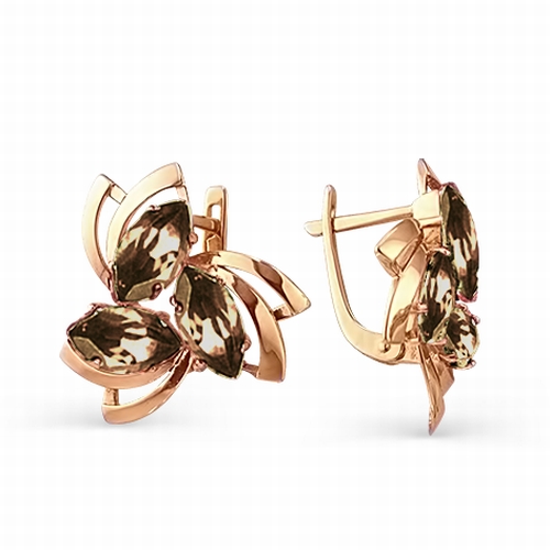 Серьги с раухтопазами Линии Любви, Серьги Т101022030
Серьги с раухтопазами Линии Любви, Серьги Т101022030