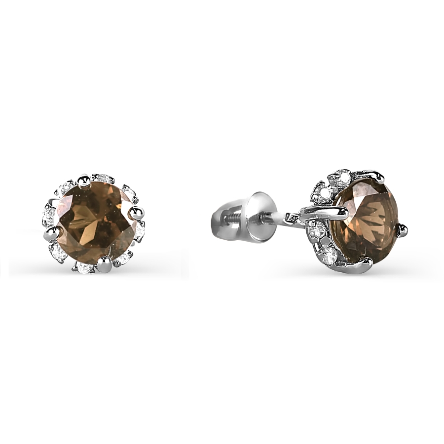 Серьги с раухтопазами и фианитами Линии Любви, Серьги Т303026099-01
Серьги с раухтопазами и фианитами Линии Любви, Серьги Т303026099-01