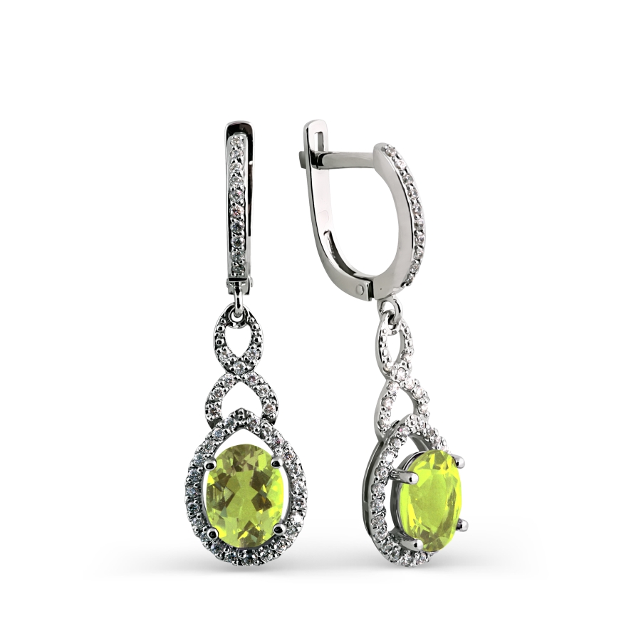 Серьги с хризолитами и фианитами Линии Любви, Серьги Т303024995
Серьги с хризолитами и фианитами Линии Любви, Серьги Т303024995