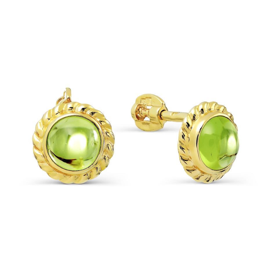 Серьги с хризолитами Линии Любви, Серьги Т901027518-03 
Серьги с хризолитами Линии Любви, Серьги Т901027518-03