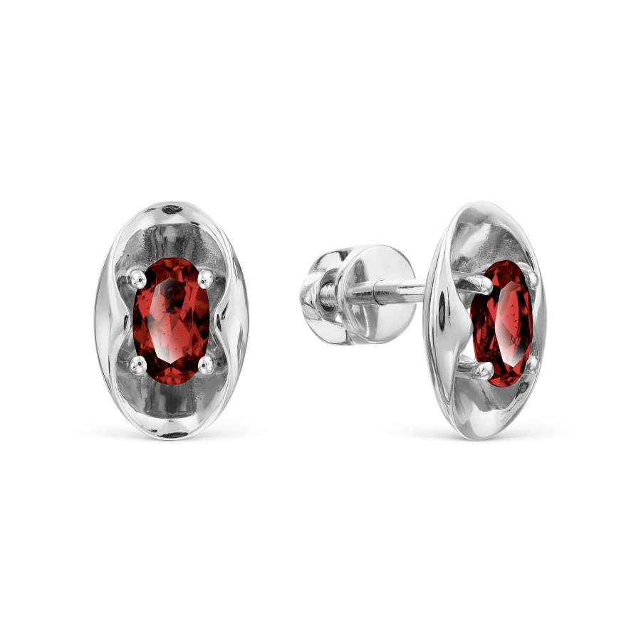 Серьги с гранатами Линии Любви, Серьги Т301029134 
Серьги с гранатами Линии Любви, Серьги Т301029134