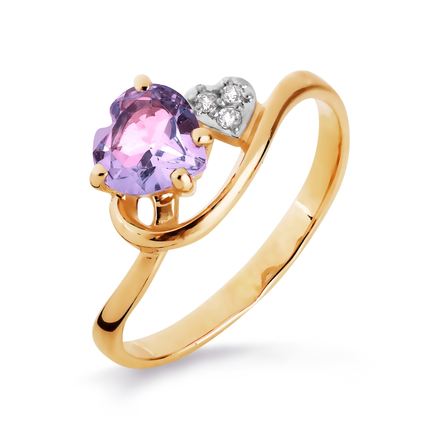 Кольцо с аметистом и фианитами Линии Любви, Кольцо Т143016202-01
Кольцо с аметистом и фианитами Линии Любви, Кольцо Т143016202-01