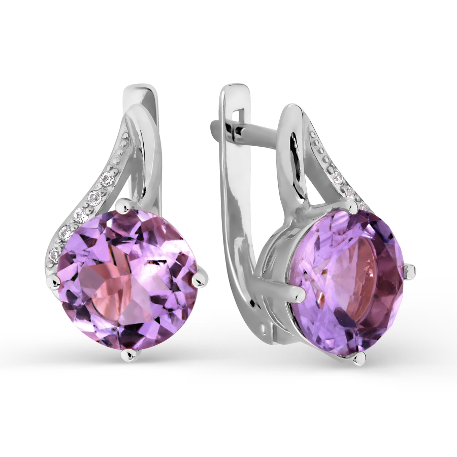 Серьги с аметистами и фианитами Линии Любви, Серьги Т303026623-01
Серьги с аметистами и фианитами Линии Любви, Серьги Т303026623-01