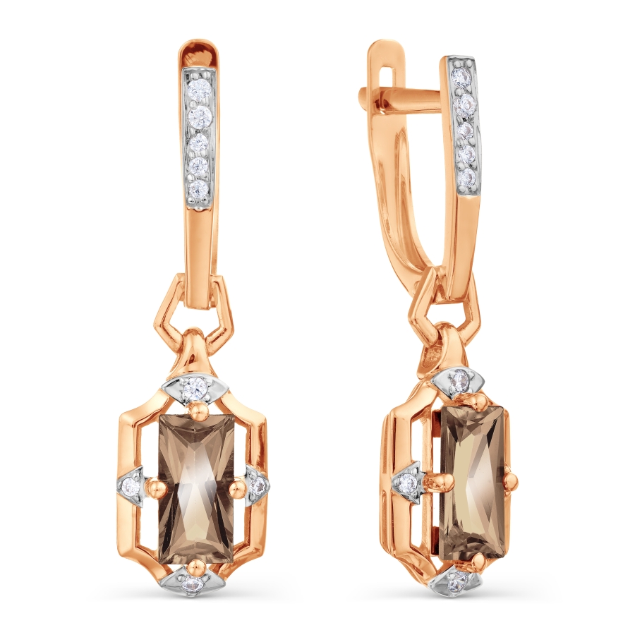 Серьги с раухтопазами и фианитами Линии Любви, Серьги Т147028863
Серьги с раухтопазами и фианитами Линии Любви, Серьги Т147028863