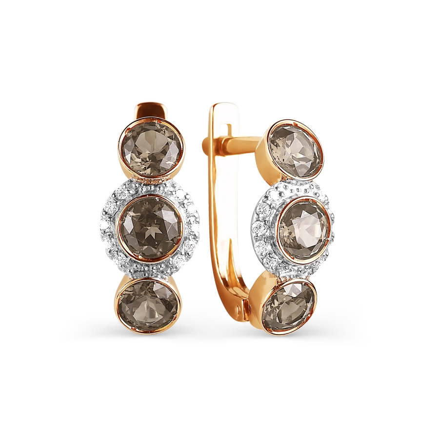 Серьги с раухтопазами и фианитами Линии Любви, Серьги Т143026063
Серьги с раухтопазами и фианитами Линии Любви, Серьги Т143026063