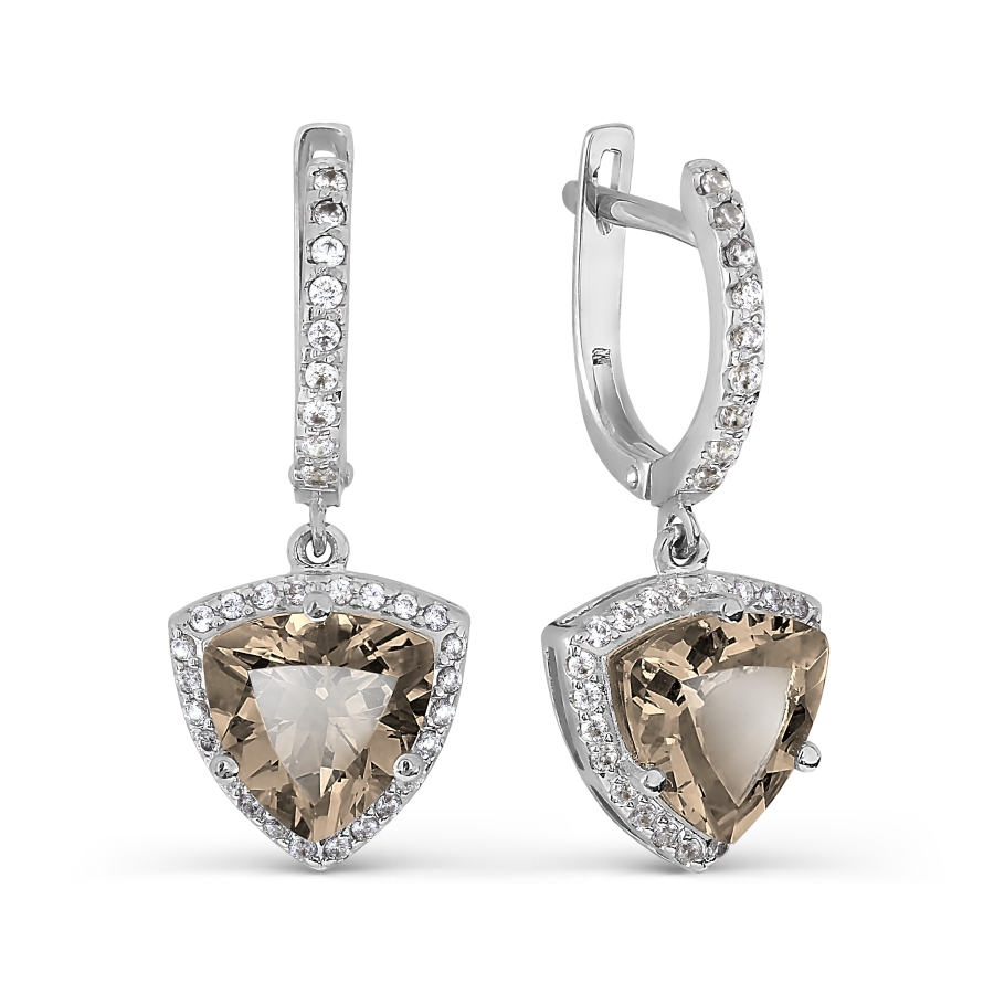 Серьги с раухтопазами и фианитами Линии Любви
Серьги с раухтопазами и фианитами Линии Любви