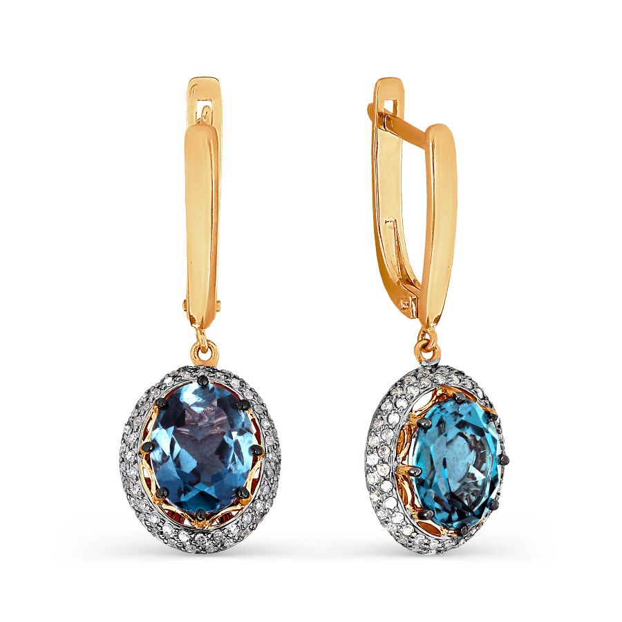 Серьги с топазами и бриллиантами Линии Любви, Серьги Т141026433
Серьги с топазами и бриллиантами Линии Любви, Серьги Т141026433