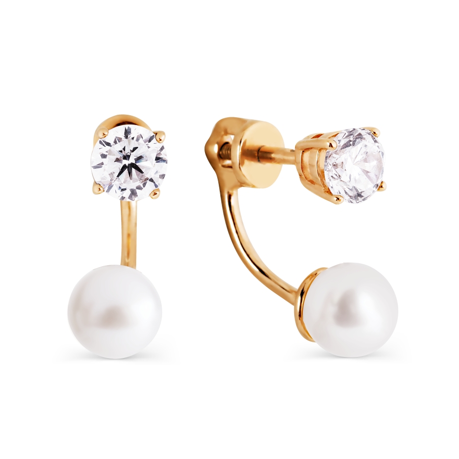 Серьги с жемчугом и фианитами Линии Любви, Серьги Т108027102
Серьги с жемчугом и фианитами Линии Любви, Серьги Т108027102