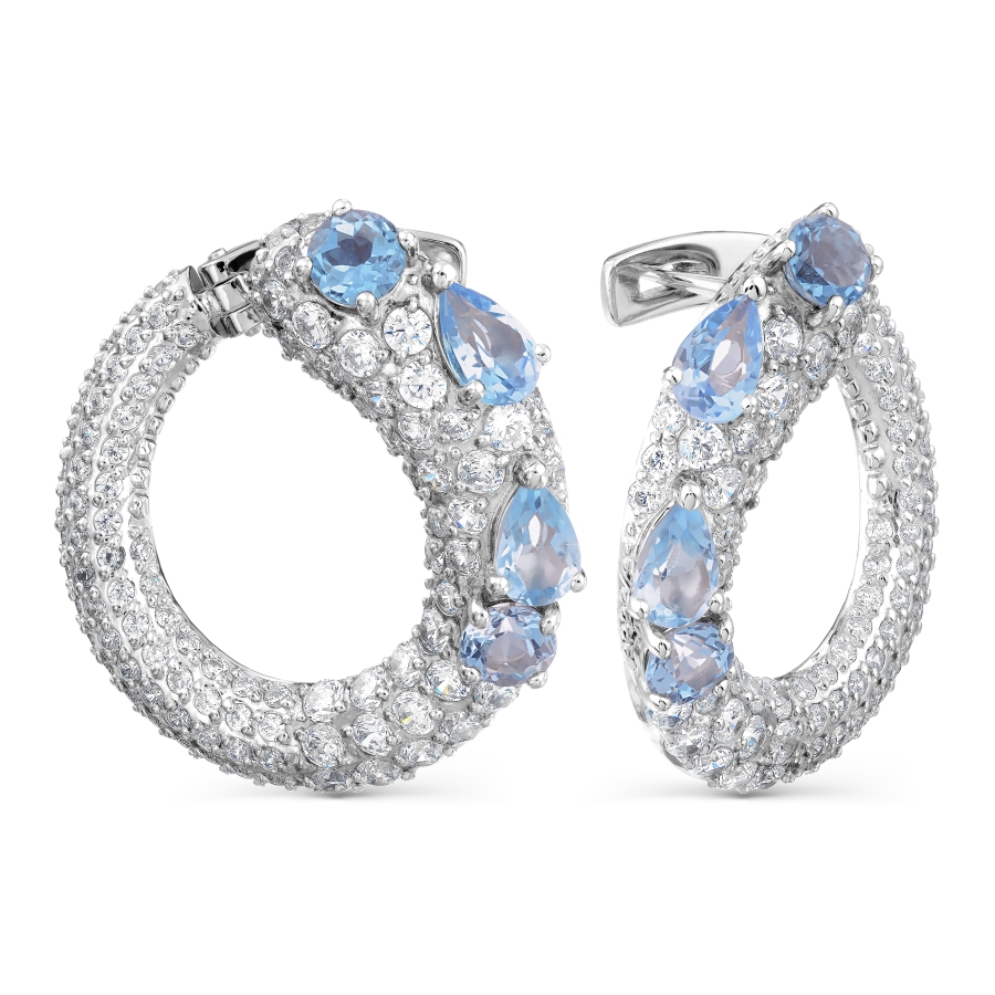 Серьги с топазами и фианитами Линии Любви, Серьги Т303028161
Серьги с топазами и фианитами Линии Любви, Серьги Т303028161