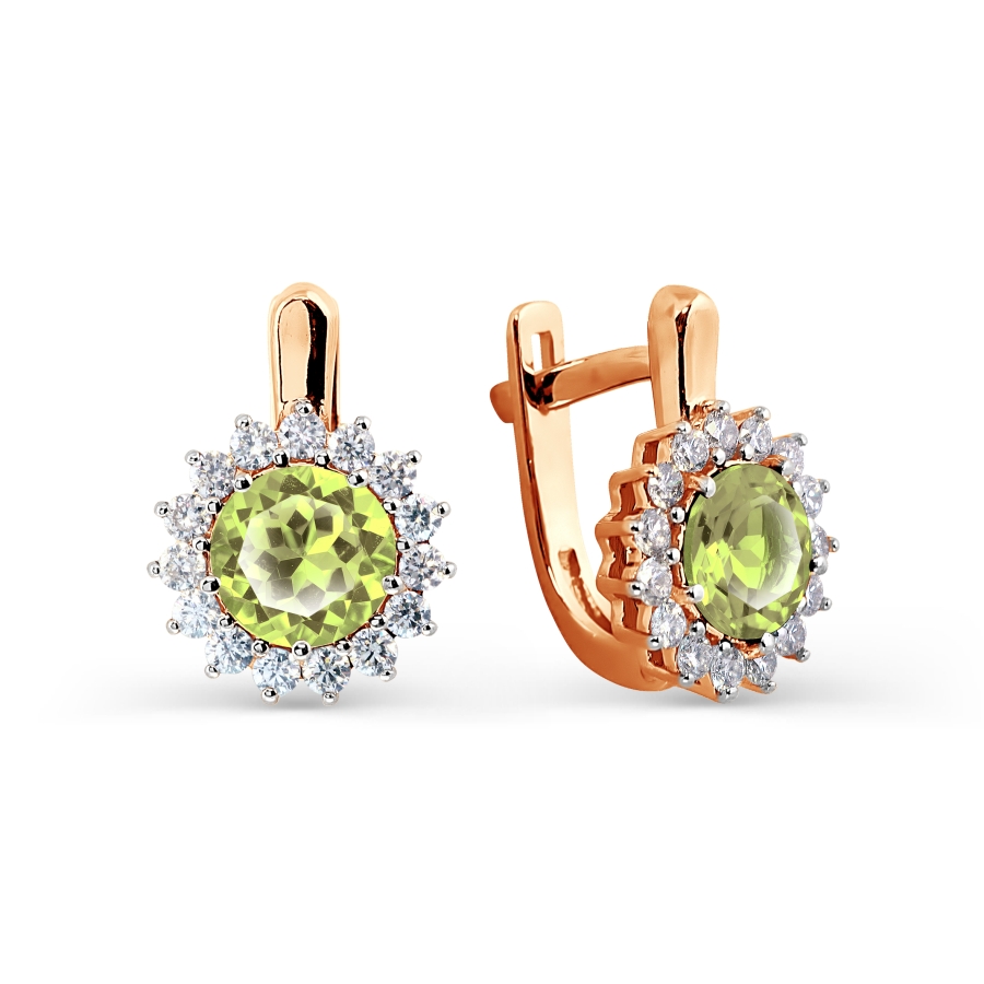 Серьги с хризолитами и фианитами Линии Любви, Серьги Т143025008
Серьги с хризолитами и фианитами Линии Любви, Серьги Т143025008