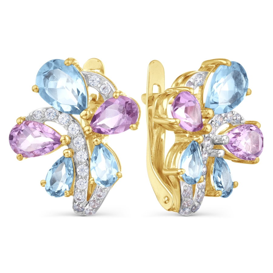 Серьги с аметистами, топазами и фианитами Линии Любви, Серьги Т947027099
Серьги с аметистами, топазами и фианитами Линии Любви, Серьги Т947027099