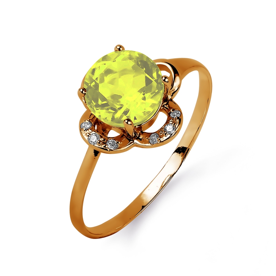 Кольцо с хризолитом и фианитами Линии Любви
Кольцо с хризолитом и фианитами Линии Любви