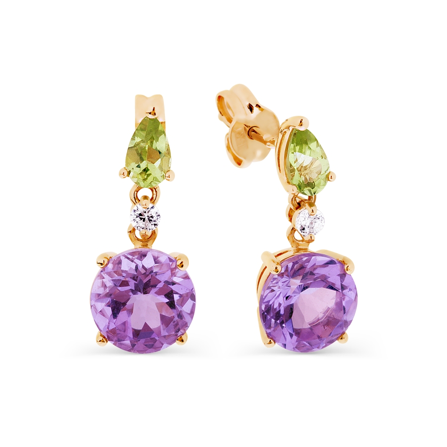 Серьги с аметистами, хризолитами и фианитами Линии Любви, Серьги Т103026670
Серьги с аметистами, хризолитами и фианитами Линии Любви, Серьги Т103026670