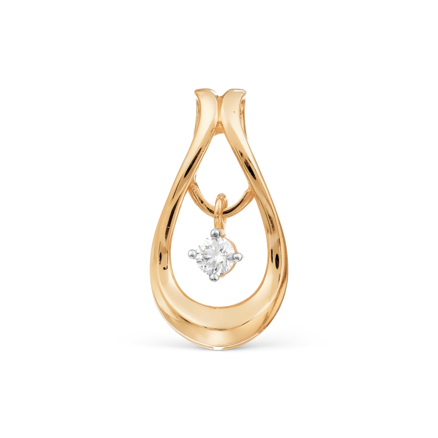 Подвеска с бриллиантом Линии Любви, Подвески и кулоны Т141035155 
Подвеска с бриллиантом Линии Любви, Подвески и кулоны Т141035155