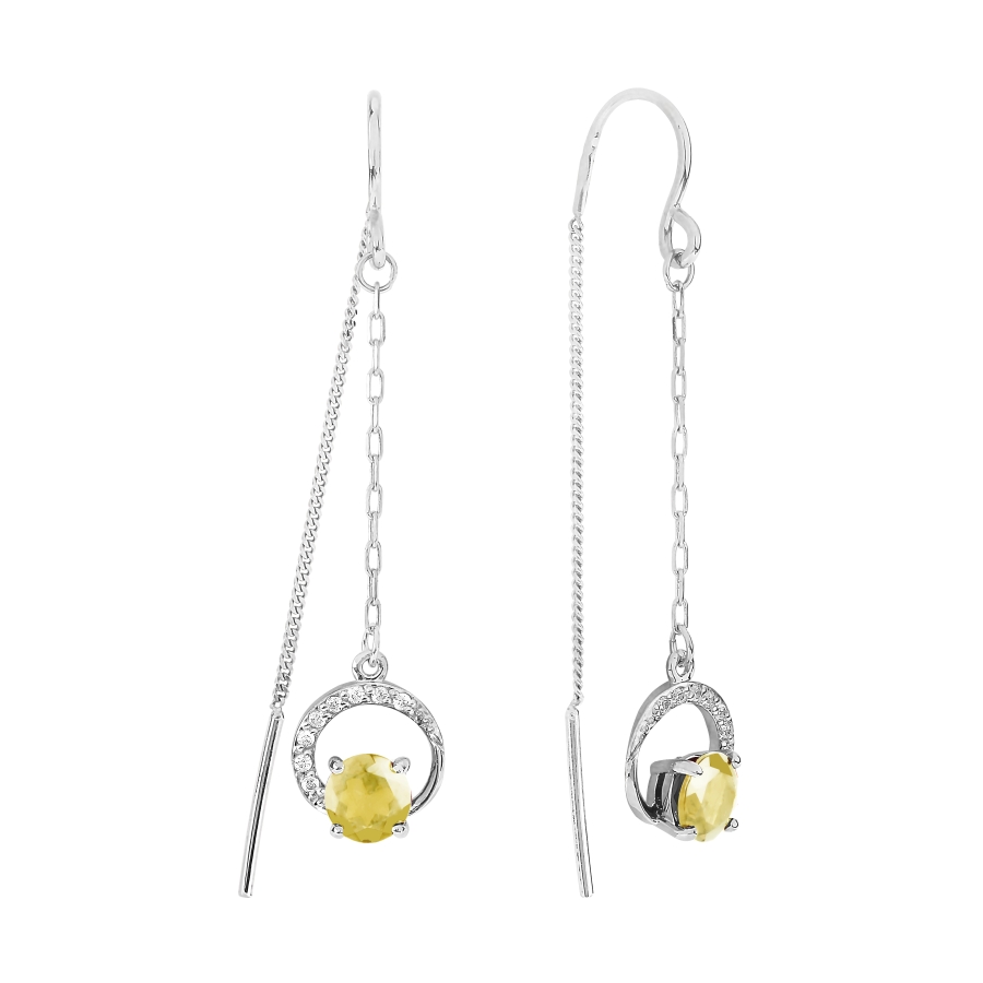 Серьги с цитринами и фианитами Линии Любви, Серьги Т303026790
Серьги с цитринами и фианитами Линии Любви, Серьги Т303026790