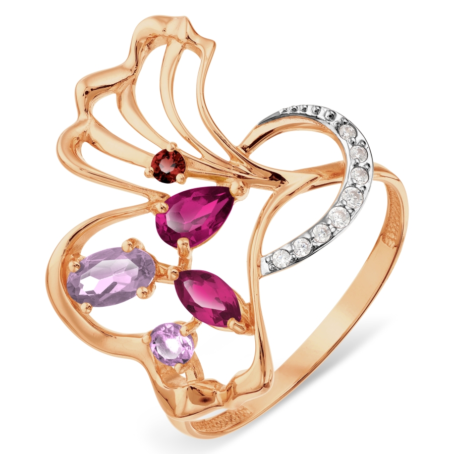 Кольцо с аметистами, гранатом, родолитами и фианитами Линии Любви, Кольцо Т147018221-01
Кольцо с аметистами, гранатом, родолитами и фианитами Линии Любви, Кольцо Т147018221-01