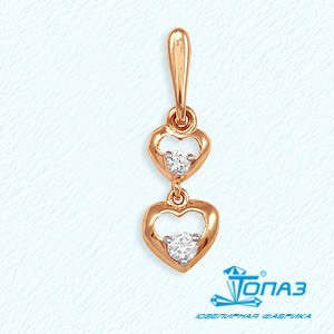 Подвеска с фианитами Линии Любви, Подвески и кулоны Т142031709 
Подвеска с фианитами Линии Любви, Подвески и кулоны Т142031709