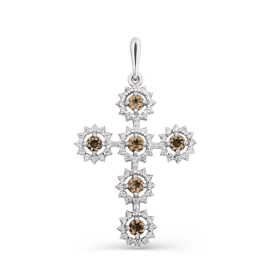 Крестик с раухтопазами и фианитами Линии Любви, Крестики Т30306599
Крестик с раухтопазами и фианитами Линии Любви, Крестики Т30306599