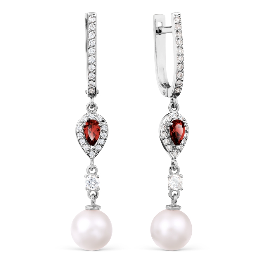 Серьги с жемчугом, гранатами и фианитами Линии Любви, Серьги Т308027224
Серьги с жемчугом, гранатами и фианитами Линии Любви, Серьги Т308027224