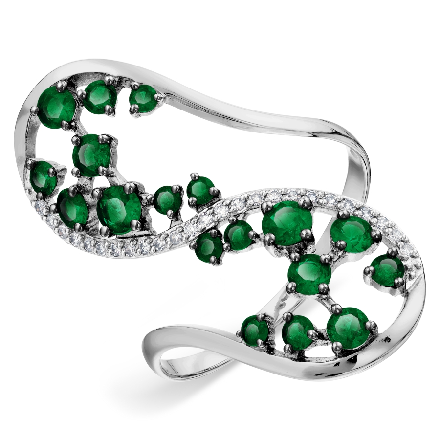 Кольцо с изумрудами и бриллиантами Линии Любви, Кольцо Т301018069
Кольцо с изумрудами и бриллиантами Линии Любви, Кольцо Т301018069