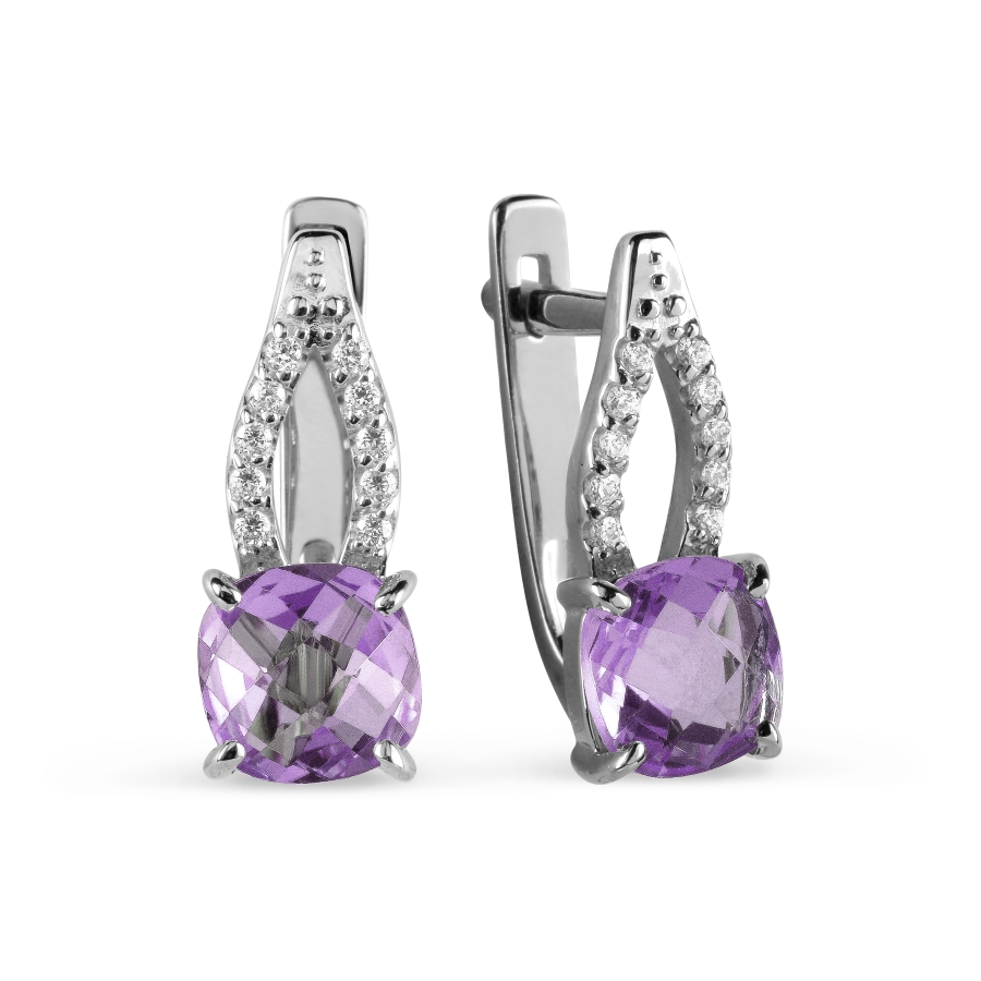 Серьги с аметистами и фианитами Линии Любви, Серьги Т307026172-01
Серьги с аметистами и фианитами Линии Любви, Серьги Т307026172-01