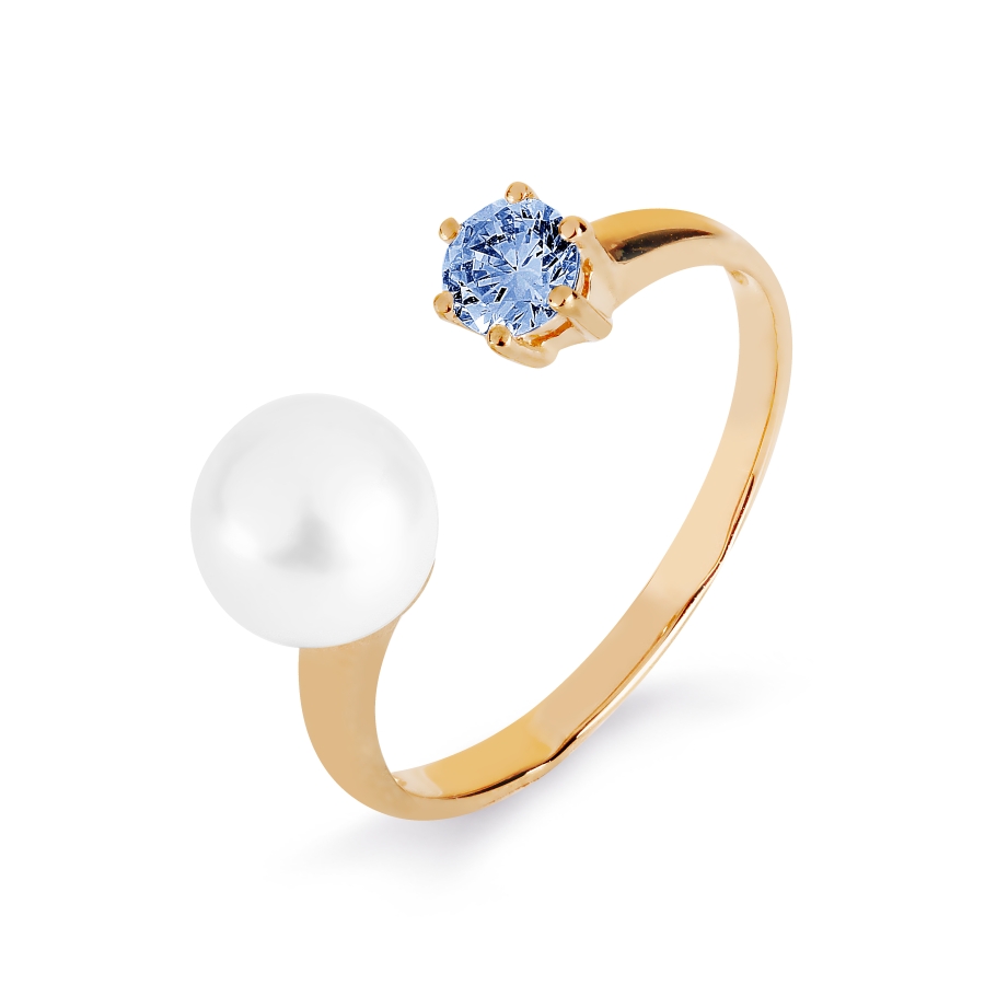 Кольцо с жемчугом и фианитом Линии Любви, Кольцо Т108017079-03
Кольцо с жемчугом и фианитом Линии Любви, Кольцо Т108017079-03