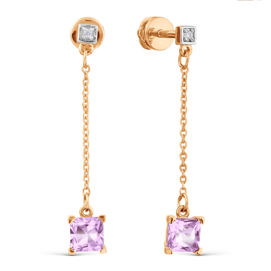 Серьги с аметистами и фианитами Линии Любви, Серьги Т143029971
Серьги с аметистами и фианитами Линии Любви, Серьги Т143029971