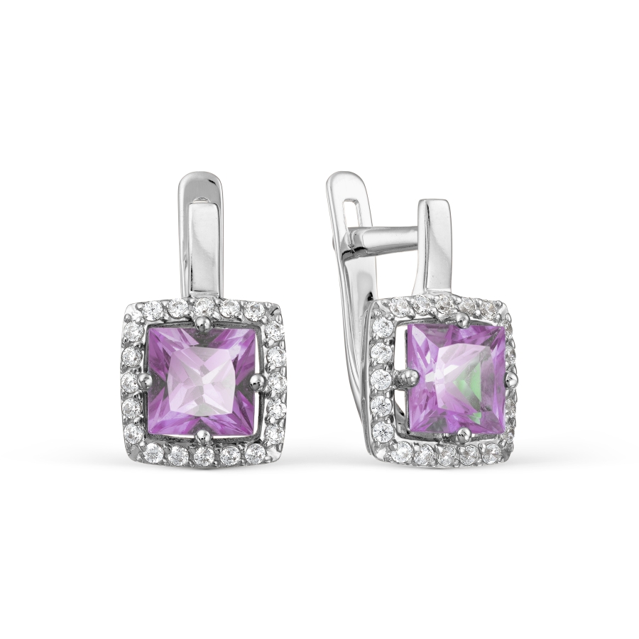 Серьги с аметистами и фианитами Линии Любви, Серьги Т307027885
Серьги с аметистами и фианитами Линии Любви, Серьги Т307027885