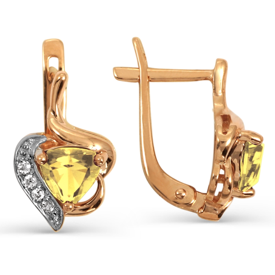 Серьги с цитринами и фианитами Линии Любви, Серьги Т143021972
Серьги с цитринами и фианитами Линии Любви, Серьги Т143021972