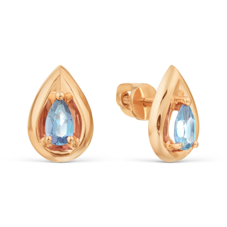 Серьги с топазами Линии Любви 
Серьги с топазами Линии Любви